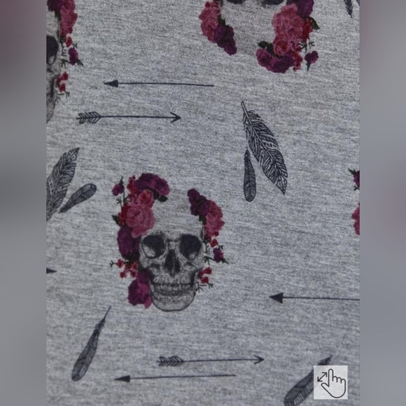 TORRID Super Soft Skull Off Shoulder My Favorite Tunic Top! NWT! - Picture 5 of 9